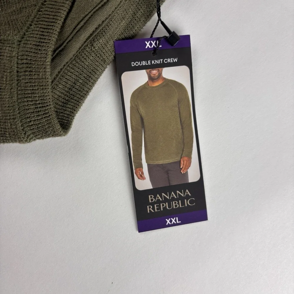 New Banana Republic Double‎ Knit Mens XXL Long Sleeve Cotton Polyester Soft NWT